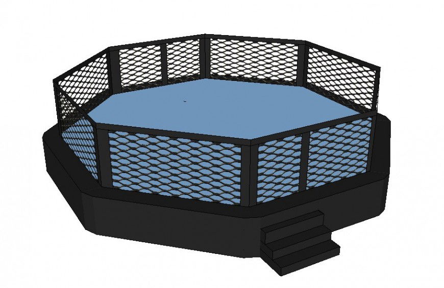 Jumping ring CAD blocks for children playing equipment detail layout sketch-up file