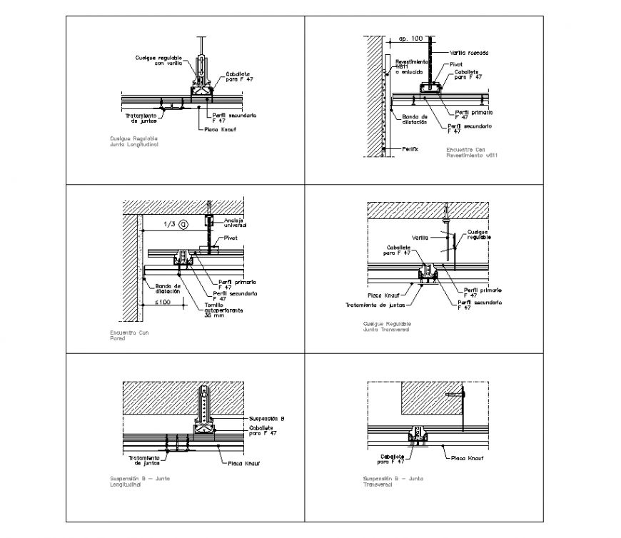 Kanuf system design with construction detail view dwg file