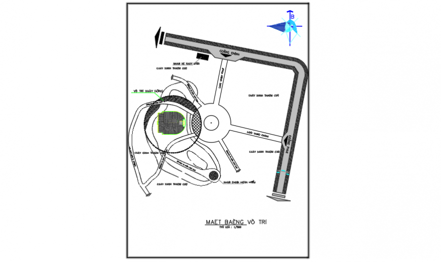 Key plan layout of community center design drawing