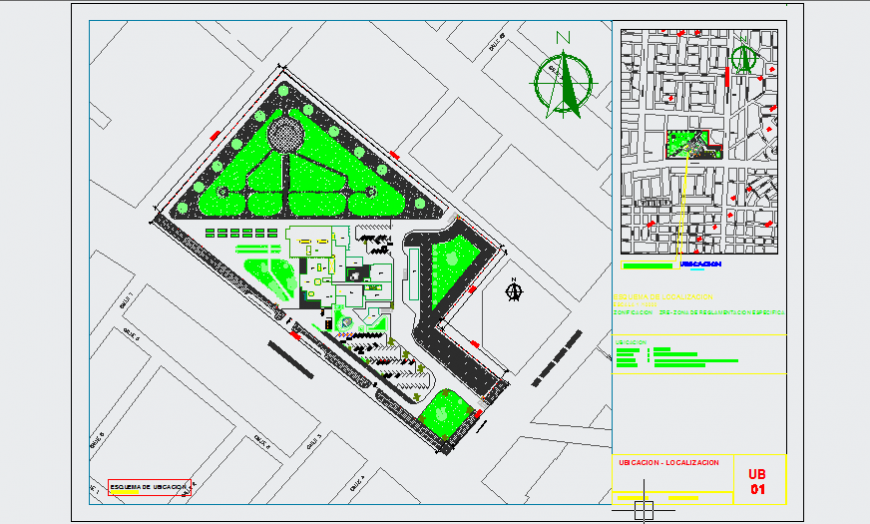 Key plan of regional Hospital design drawing