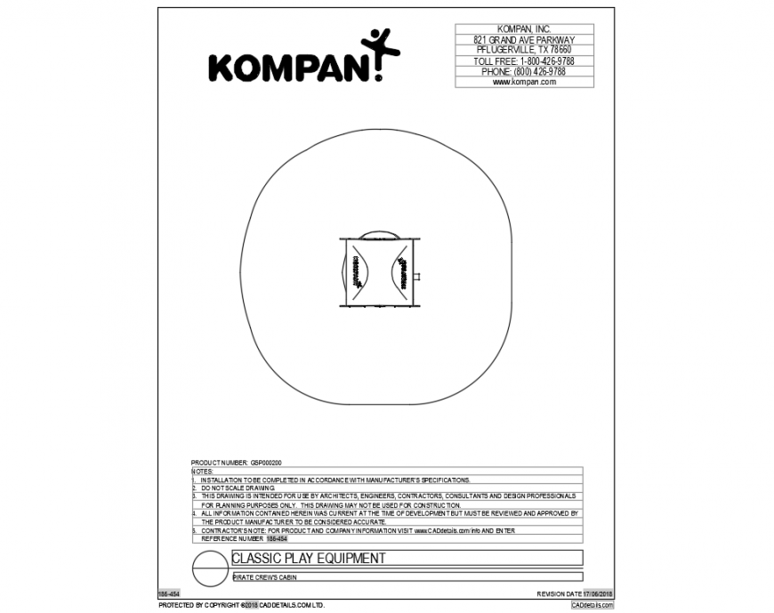 Kid's classical play equipment details of garden dwg file