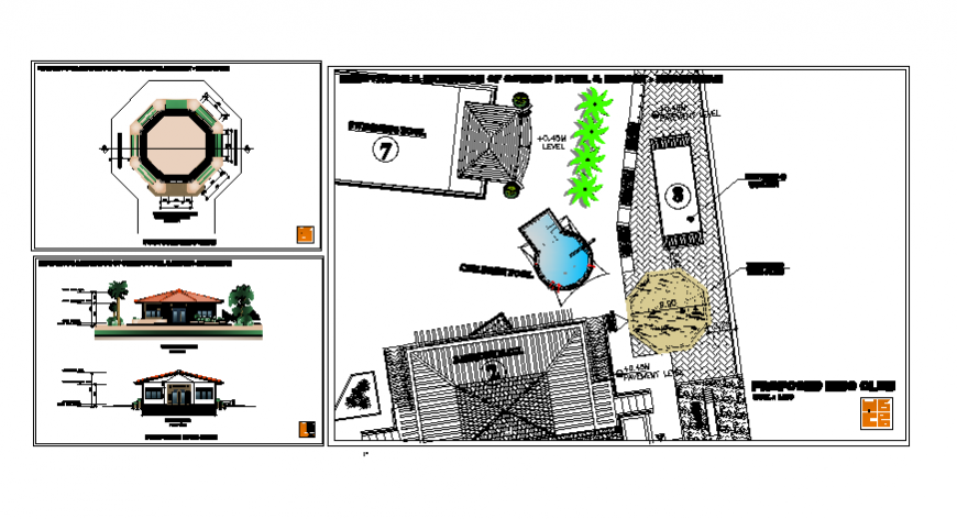 Kids club house drawing in dwg file.