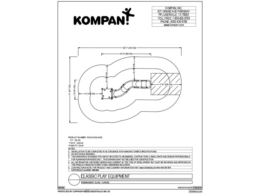 Kids play classical component cad drawing dwg file