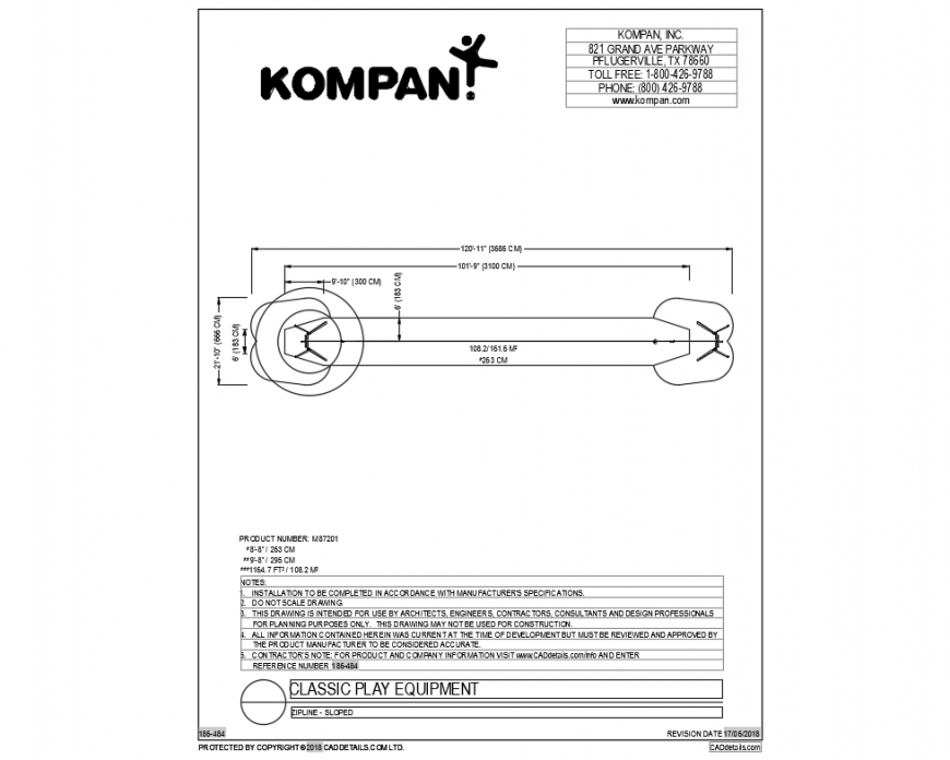 Kids play equipment for school garden dwg file