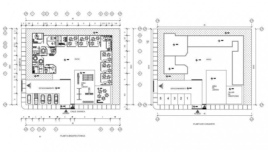 Kinder garden layout plan and landscaping structure auto-cad drawing details dwg file