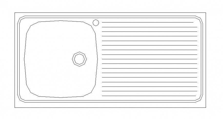 Kitchen automation blocks of sink 2d drawings autocad software file