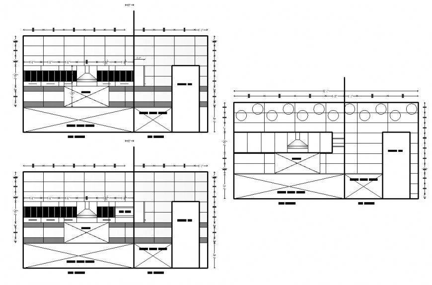 Kitchen block detail 2d elevation layout file in autocad format