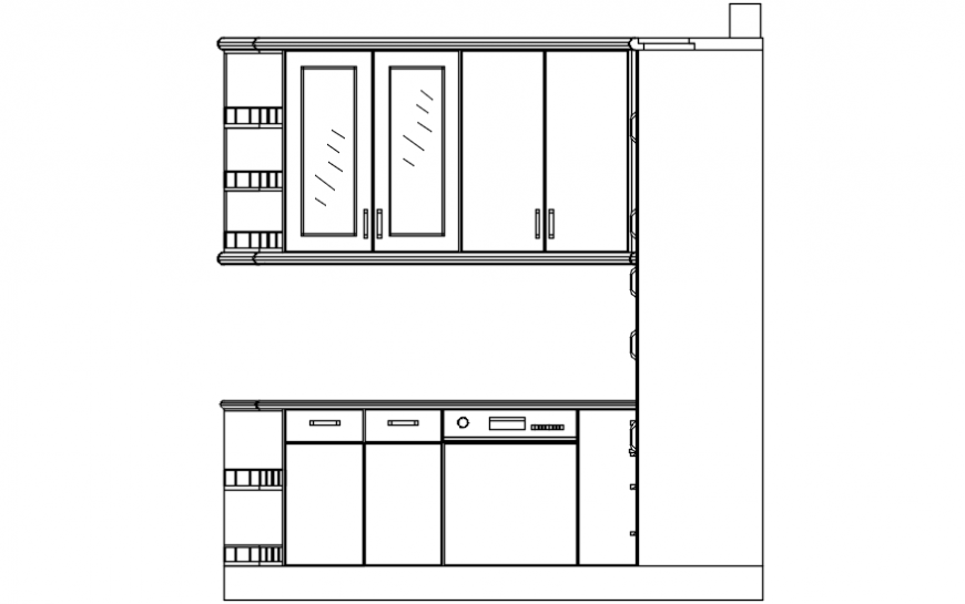 Kitchen cabinet and furniture auto-cad drawing details dwg file