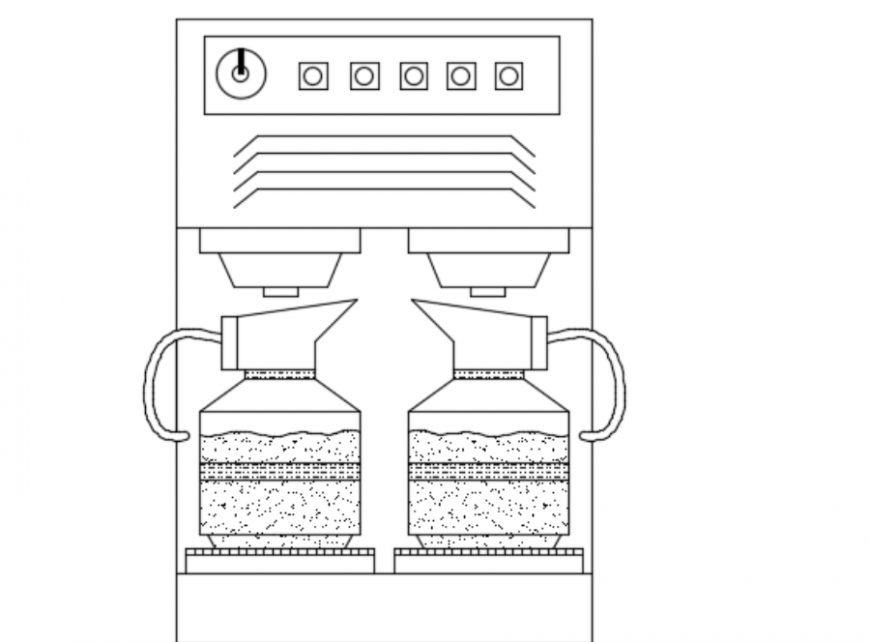 Kitchen coffee machine elevation
