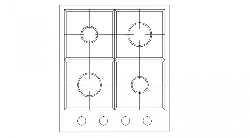 Kitchen cooker hob plan