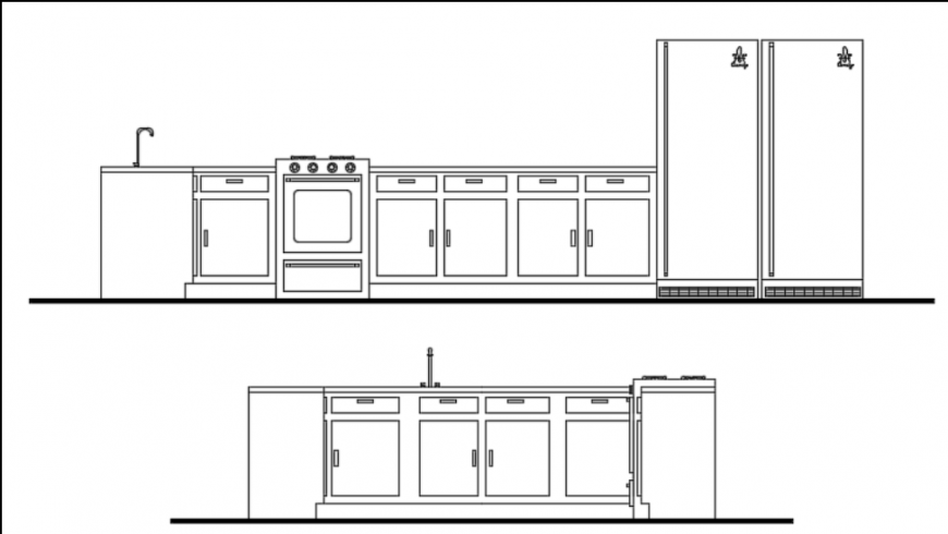 Kitchen front elevation detail file