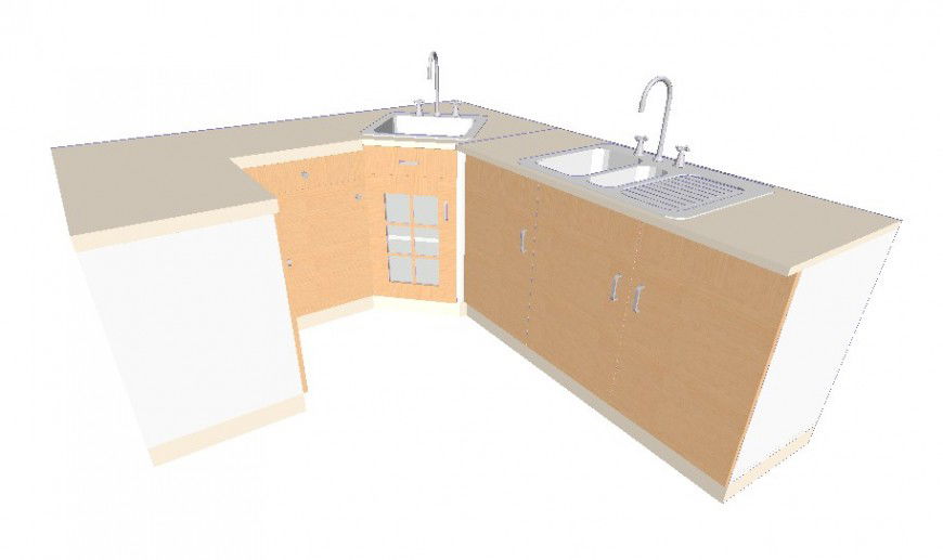 Kitchen furniture units 3d model sketch-up file