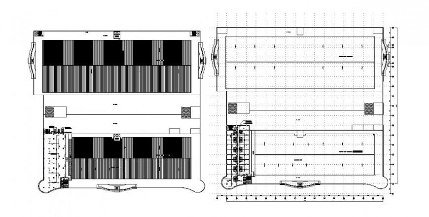 Kitchen of restaurant elevation and plan cad drawing details dwg file