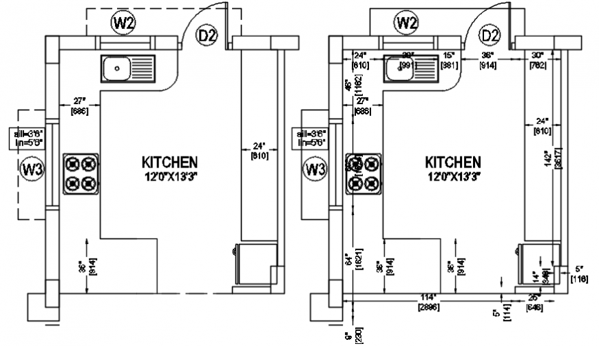 Kitchen of shetty house architecture plans cad drawing details dwg file