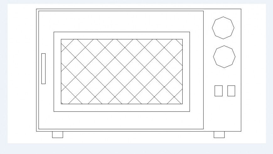 Kitchen oven elevation block cad drawing details dwg file