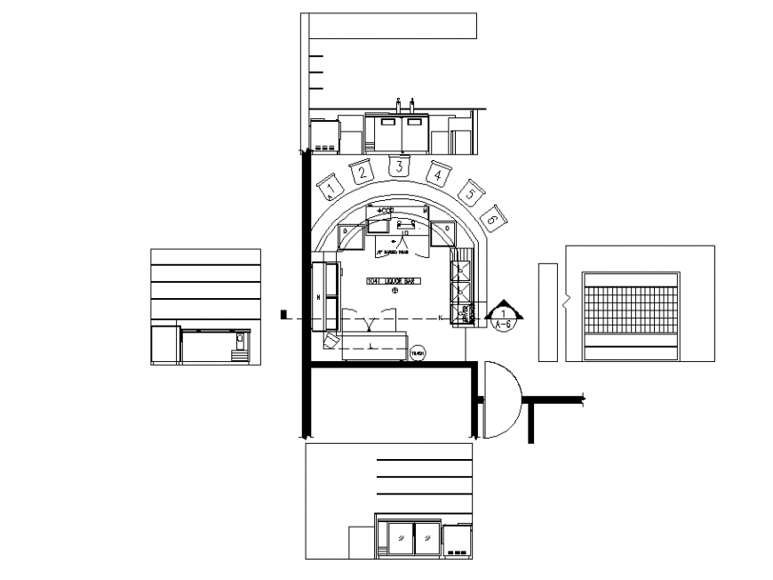 Kitchen plan and elevation autocad file