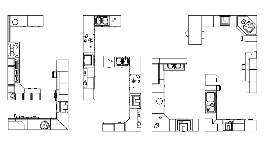 Kitchen platform detail elevation 2d view layout autocad file
