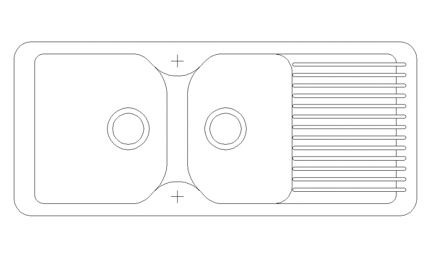 Kitchen sink AutoCAD block in dwg AutoCAD file.