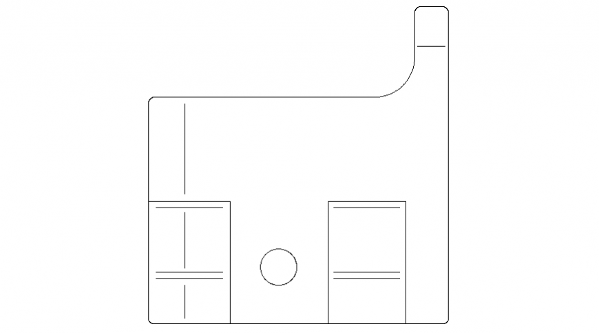 Kitchen sink detail drawing in dwg file.