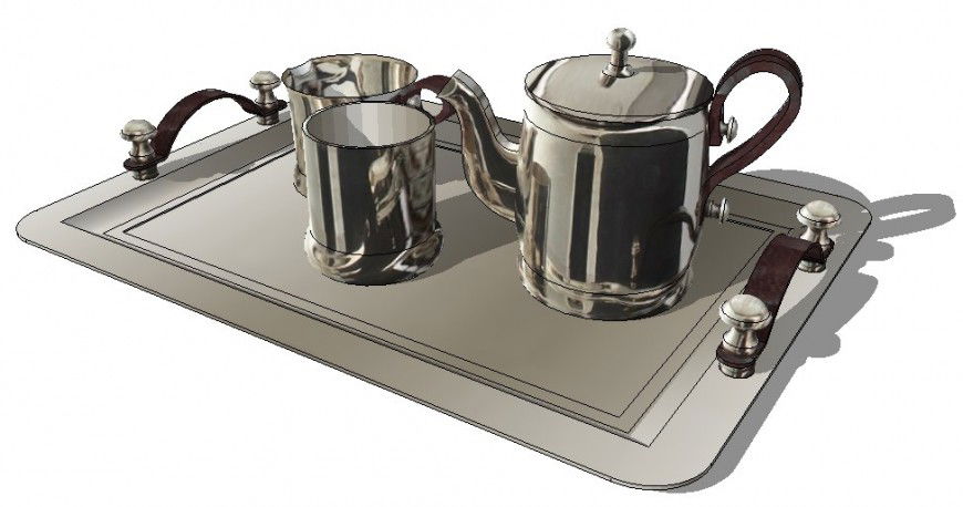 Kitchen utensils detail 3d model layout sketch-up file