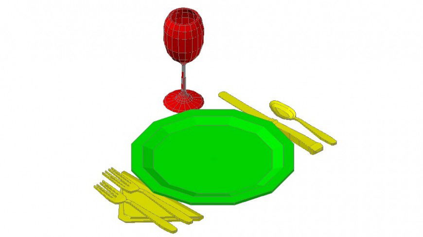 Kitchen utensils detail elevation 3d model layout file in autocad format
