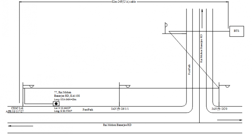 KKBZ cable network drawing details for telecom company dwg file