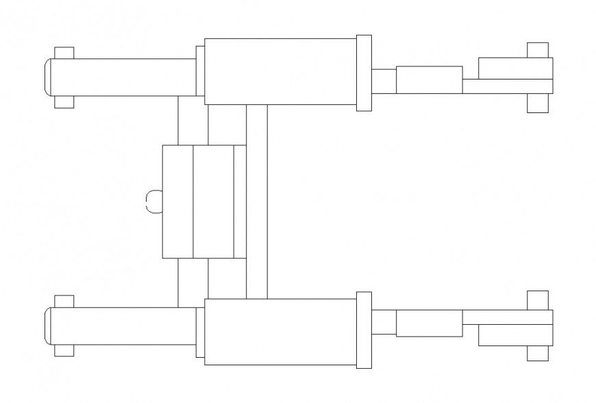 Knee raise machine detail 2d view CAD gym equipment block layout autocad file