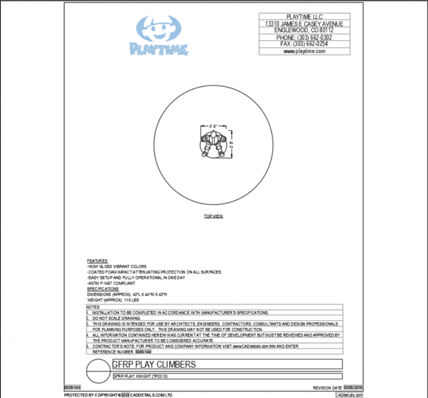 Knight park play equipment top view cad block design dwg file