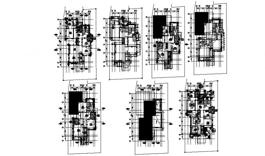 Koris residential house floor plan distribution and structure drawing details dwg file