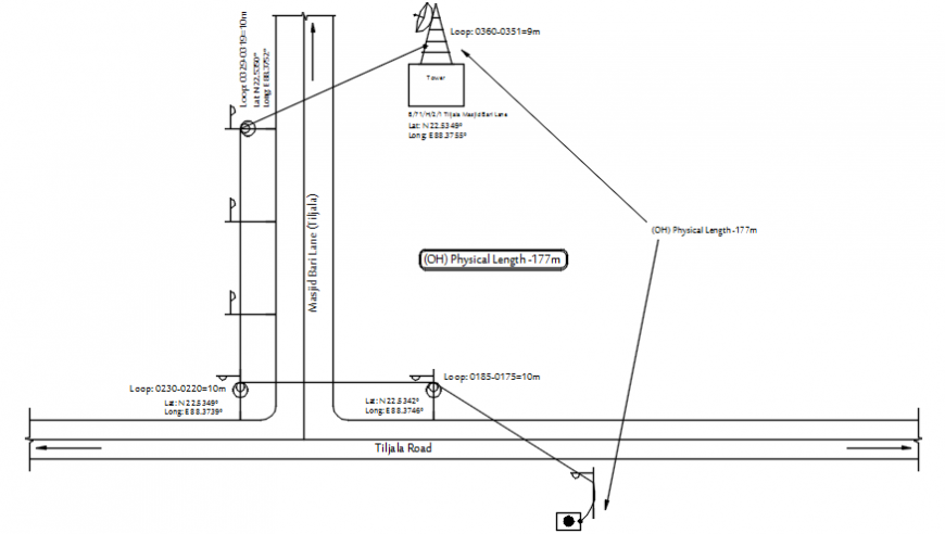 KTST Built drawing for OFC electrical laying cad drawing details dwg file