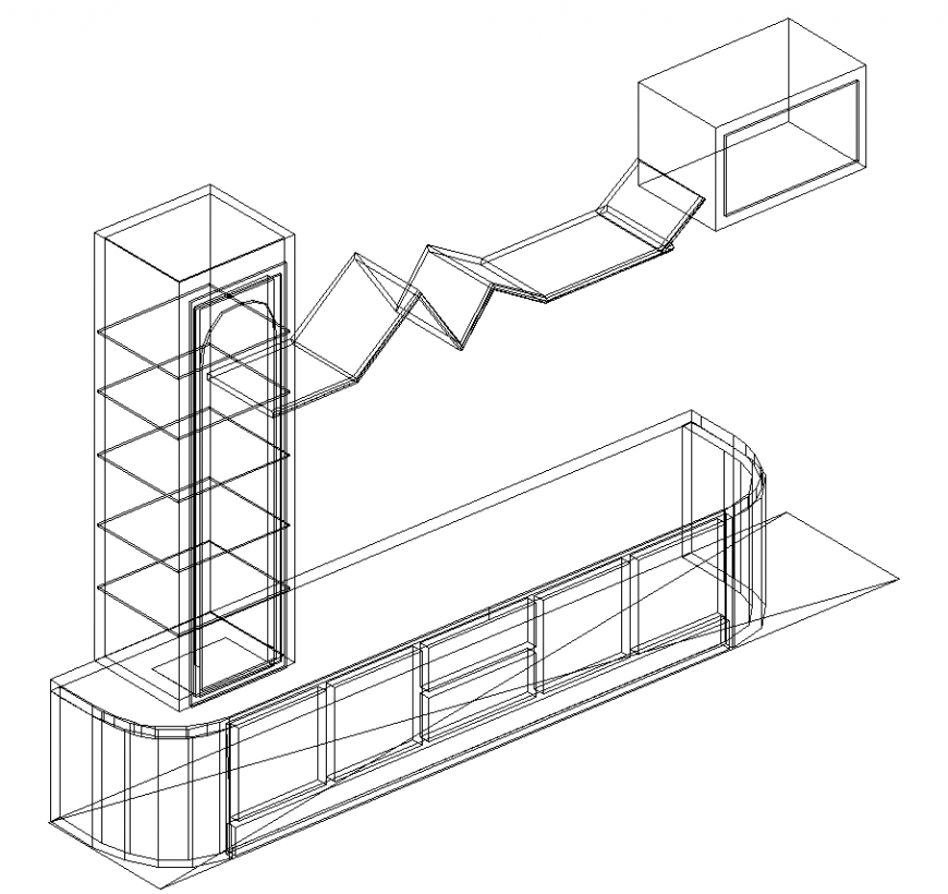 L.C.D unit isometric drawing in dwg file.