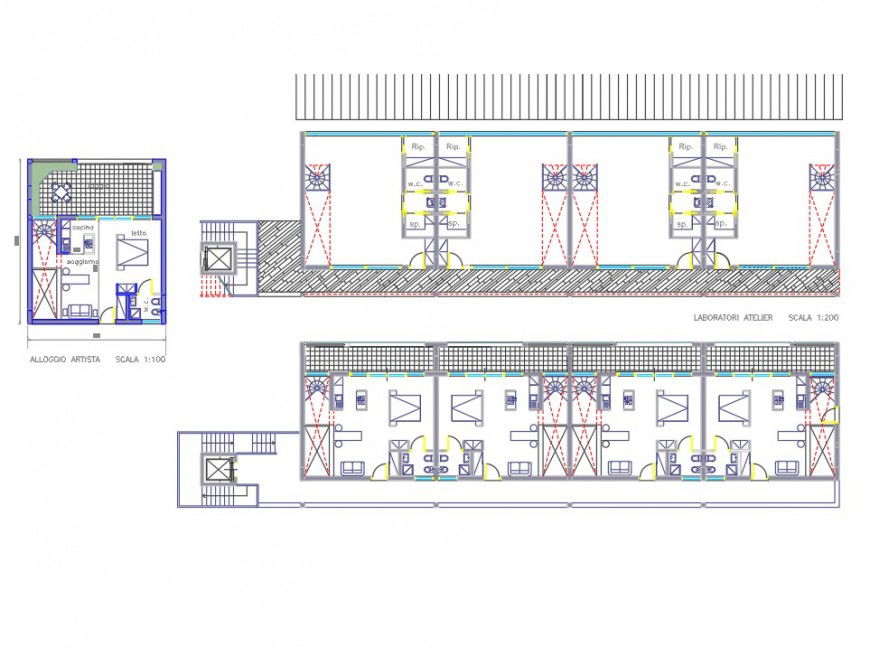 Lab atelier residence plan