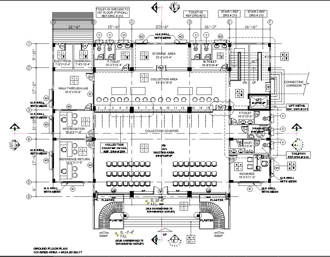 Laboratory Ground Floor Layout CAD Drawing with Detailed AutoCAD Plan