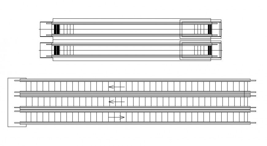 Ladder details 2d view drawing in autocad software