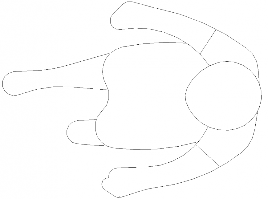 Lady plan with detail dwg file.