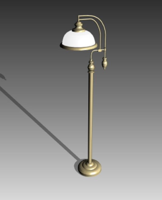 3d Stand Lamp Isometric Elevation Free Max File