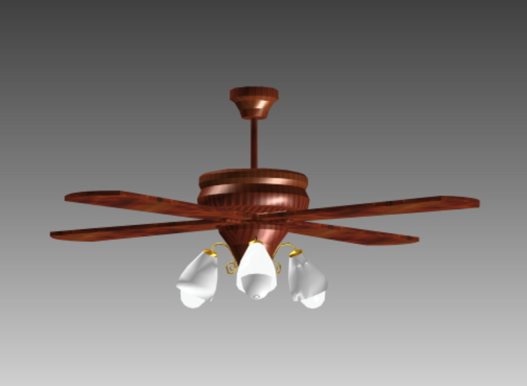3d Ceiling Fan With Fan Design Max File