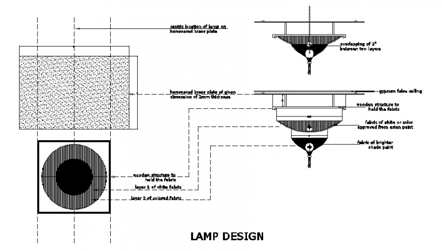 Lamp design drawing in dwg file.