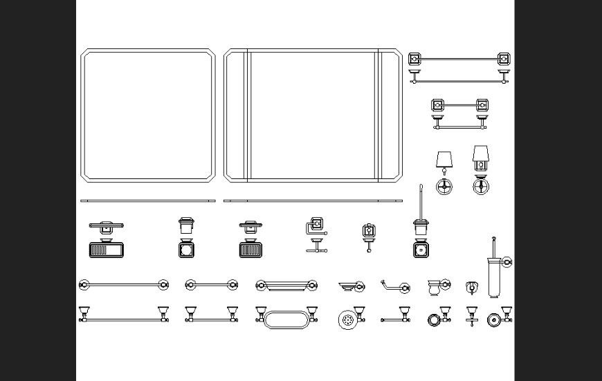 Lamp plan detail dwg file.