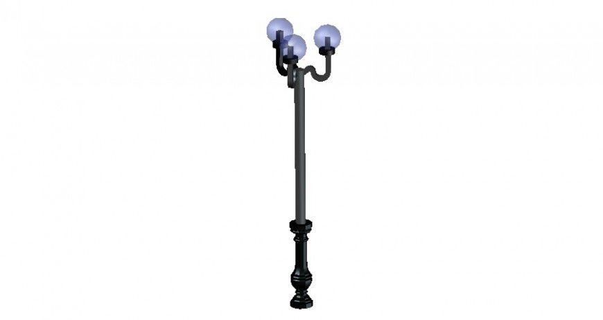 Lamp post detail 3d model CAD electrical component autocad file