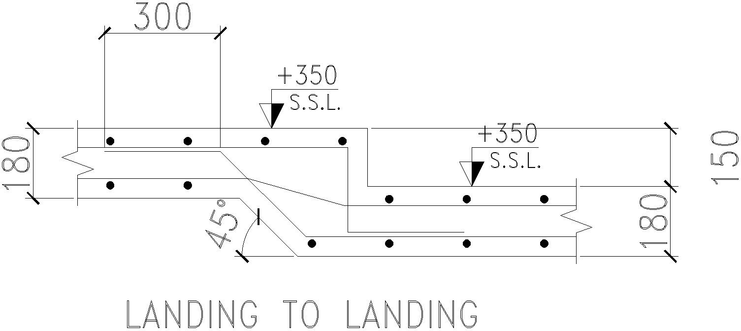 landing to landing stairs details in AutoCAD, dwg files.