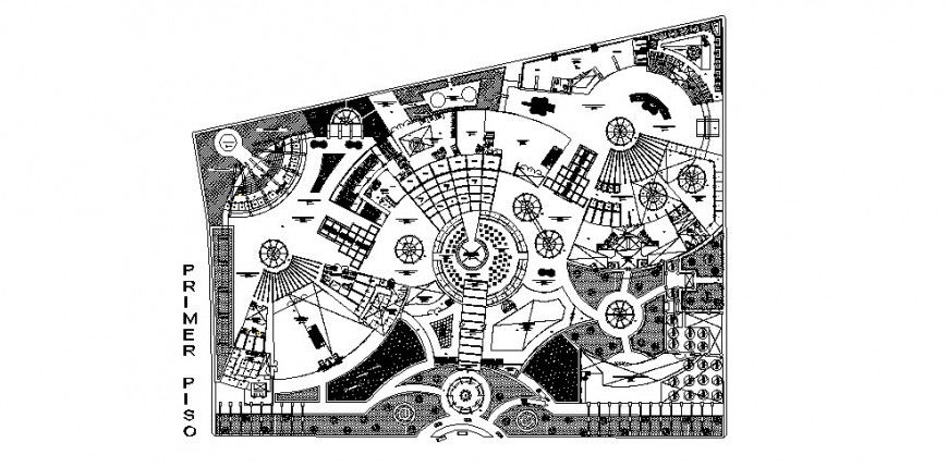 Landscape plan detail drawing in dwg AutoCAD file.