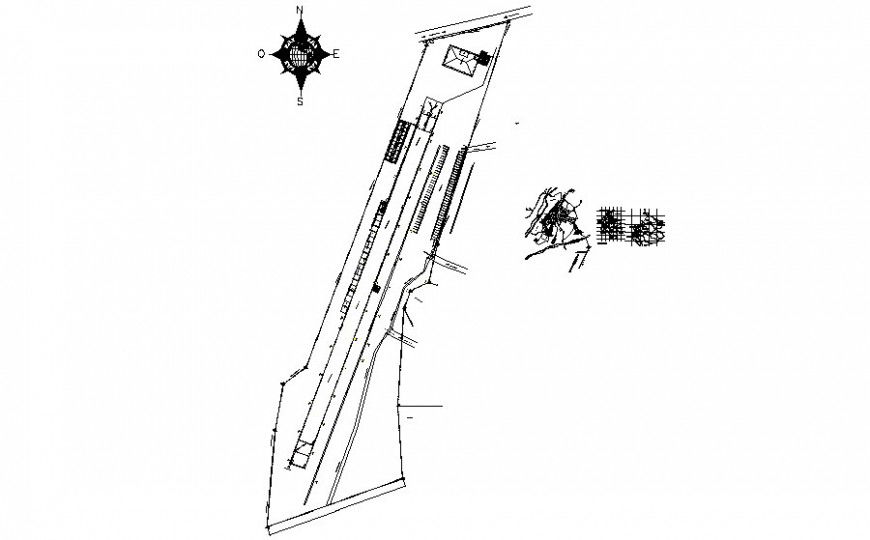 Landscaping area detailing 2d view plan in autocad