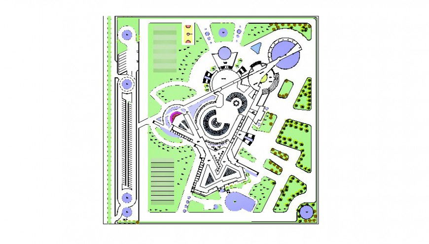 Landscaping area detailing drawings 2d view plan dwg file