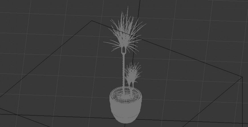 Landscaping block 3d model of plant detail  revit file