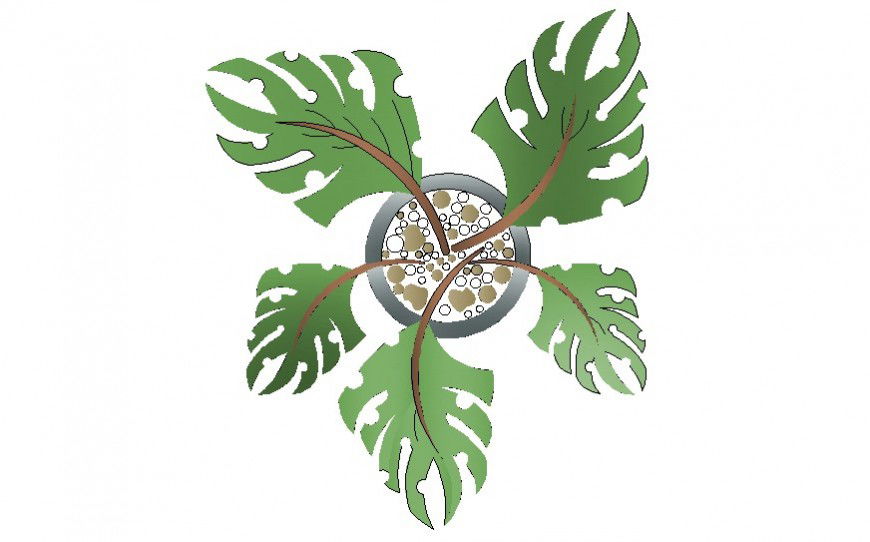 Landscaping blocks of plants drawing in autocad