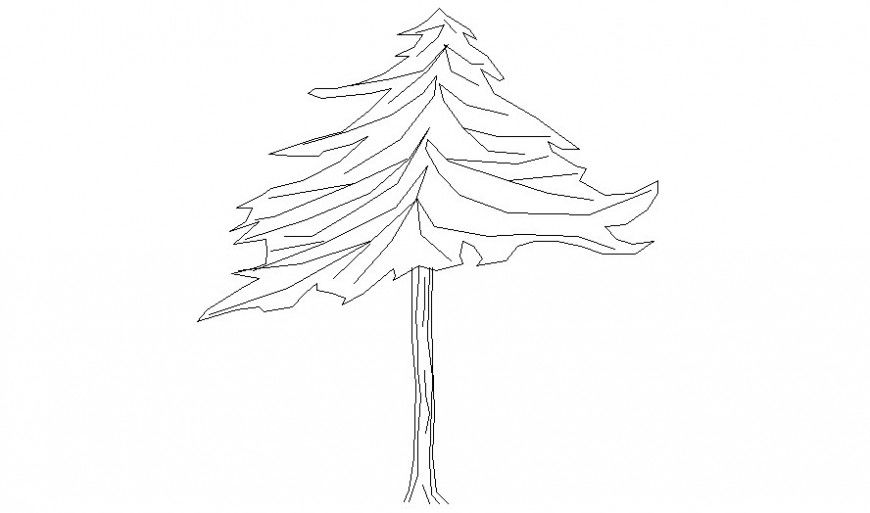 Landscaping blocks of trees details in autocad software