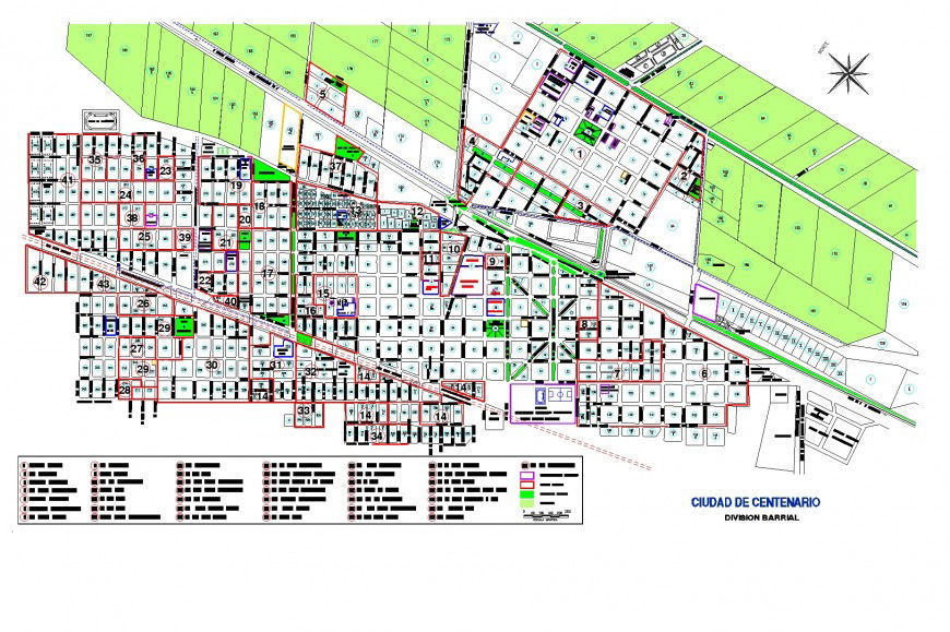 Landscaping commercial building plan autoacd file
