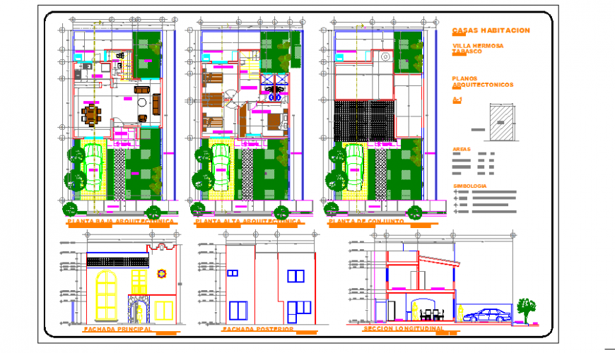 Landscaping design drawing of villa design