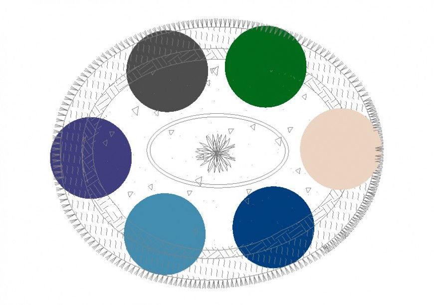 Landscaping detail 2d view layout file in dwg format